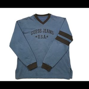 Vtg GUESS Jeans Crewneck Sweater LARGE 90s ASAP